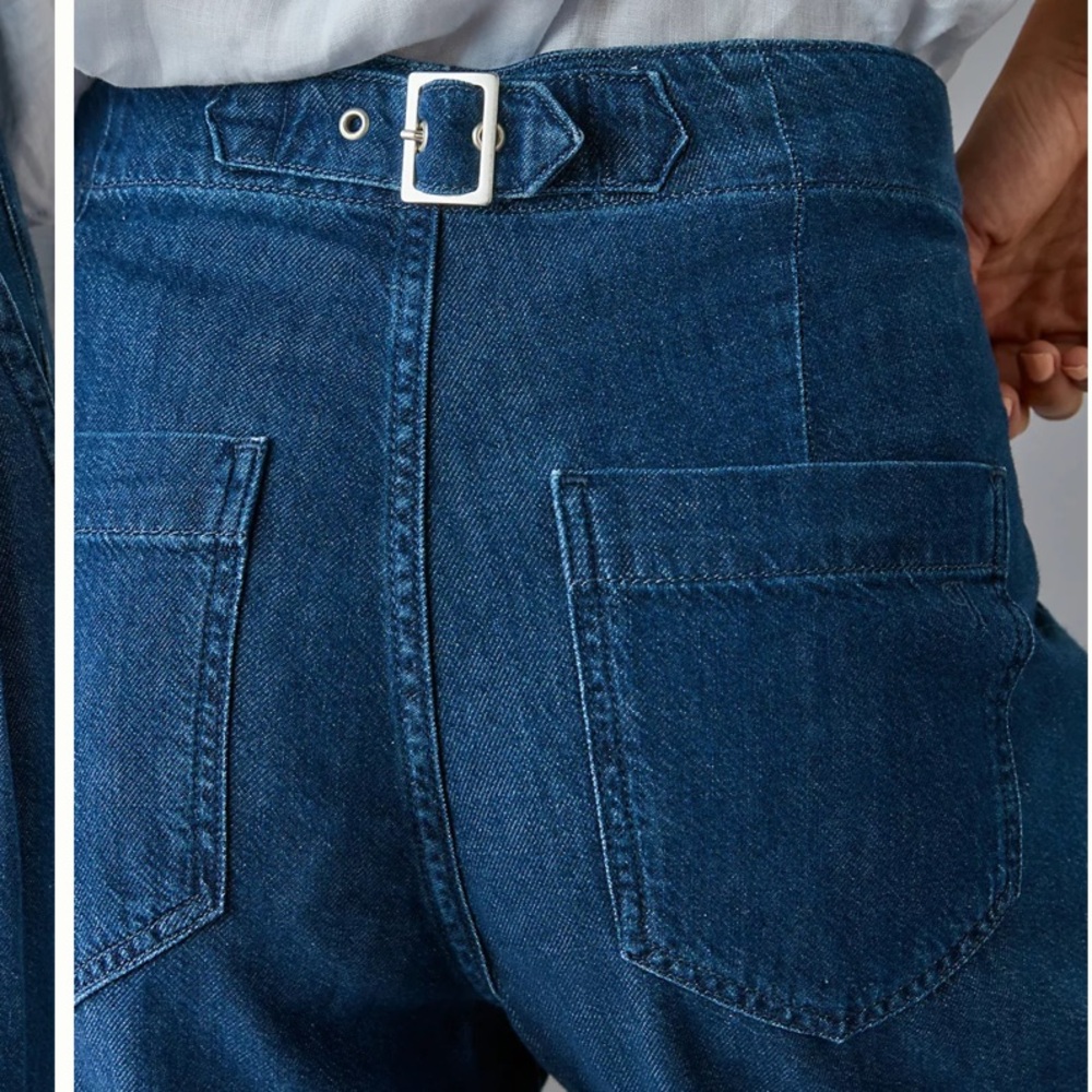 Pilcro Blue Wide-Leg Pants - Picture 3 of 7